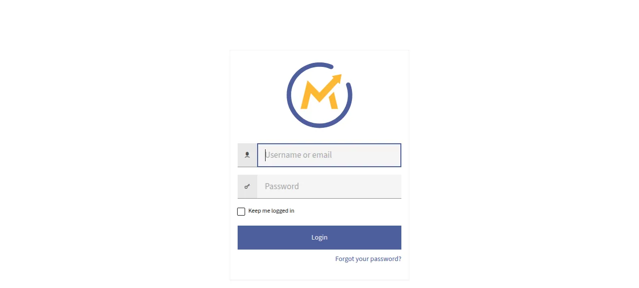 The Mautic login page